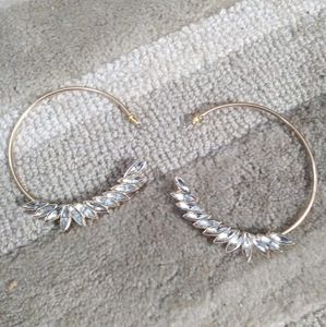 Earring loops with rhinestones Nwot